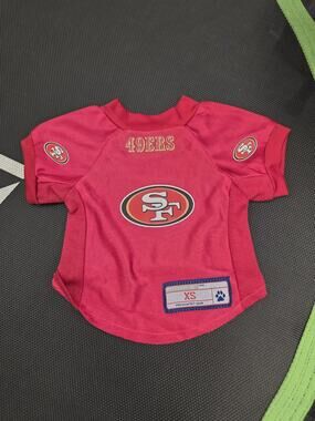 NEW! SAN FRANCISCO 49ERS DOG CAT STRETCH JERSEY Red SIZE XS